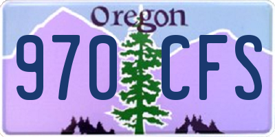 OR license plate 970CFS
