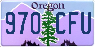 OR license plate 970CFU