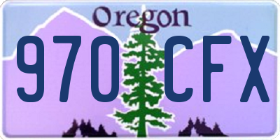 OR license plate 970CFX