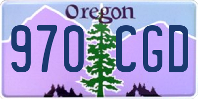 OR license plate 970CGD