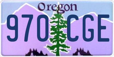 OR license plate 970CGE