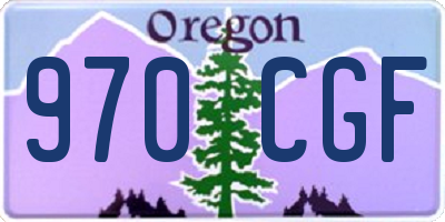 OR license plate 970CGF