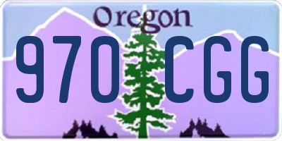 OR license plate 970CGG