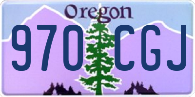 OR license plate 970CGJ