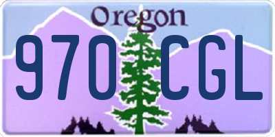 OR license plate 970CGL