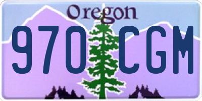 OR license plate 970CGM