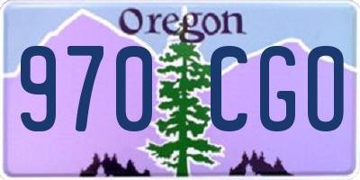 OR license plate 970CGO
