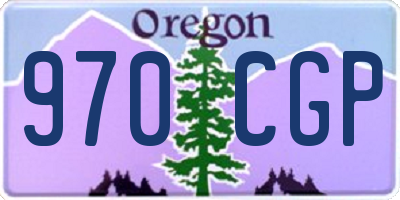 OR license plate 970CGP