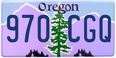 OR license plate 970CGQ