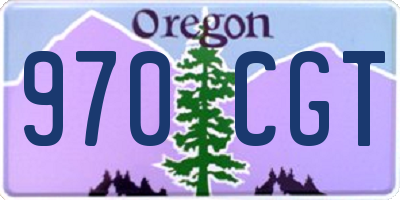 OR license plate 970CGT