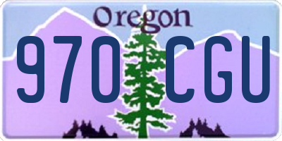 OR license plate 970CGU