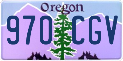 OR license plate 970CGV