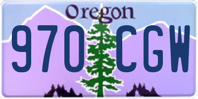 OR license plate 970CGW