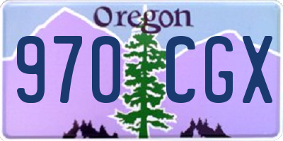 OR license plate 970CGX