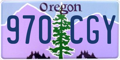 OR license plate 970CGY