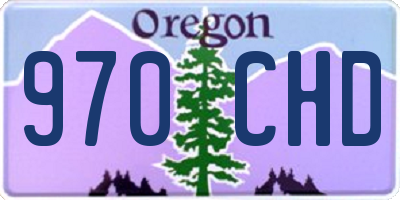 OR license plate 970CHD