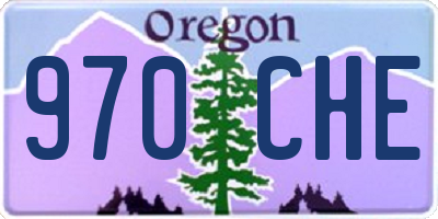 OR license plate 970CHE