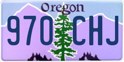 OR license plate 970CHJ