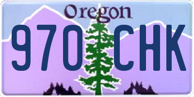 OR license plate 970CHK