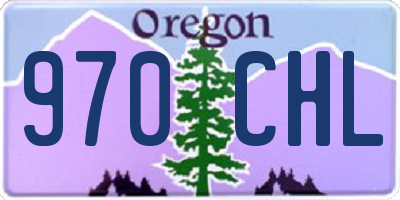 OR license plate 970CHL