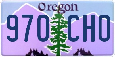 OR license plate 970CHO
