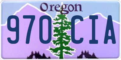 OR license plate 970CIA