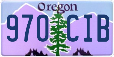 OR license plate 970CIB