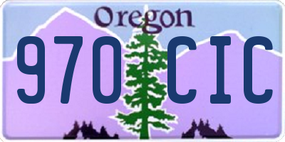 OR license plate 970CIC