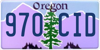 OR license plate 970CID