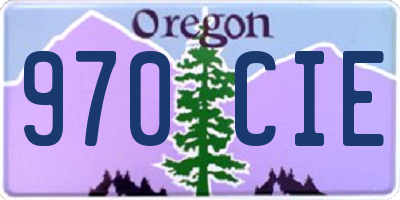 OR license plate 970CIE