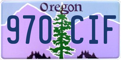 OR license plate 970CIF