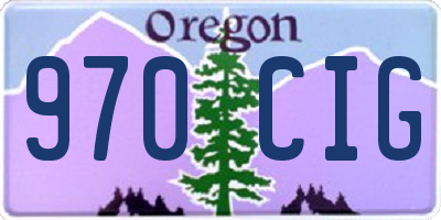 OR license plate 970CIG