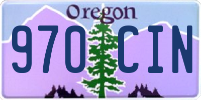 OR license plate 970CIN