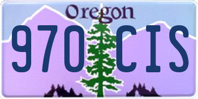 OR license plate 970CIS