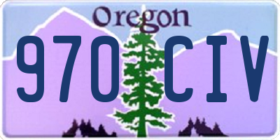 OR license plate 970CIV