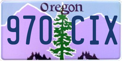 OR license plate 970CIX