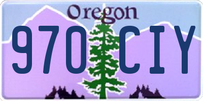 OR license plate 970CIY