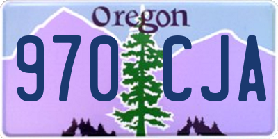 OR license plate 970CJA