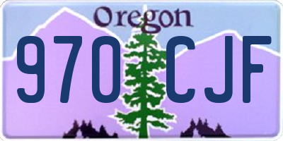 OR license plate 970CJF