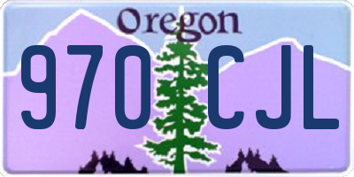 OR license plate 970CJL