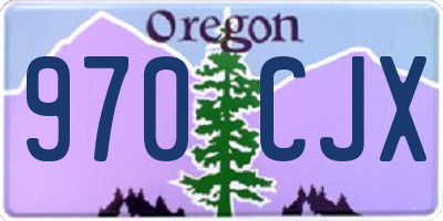 OR license plate 970CJX