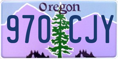 OR license plate 970CJY
