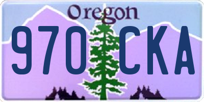 OR license plate 970CKA