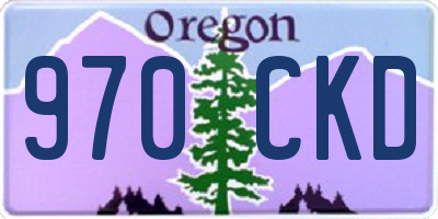 OR license plate 970CKD