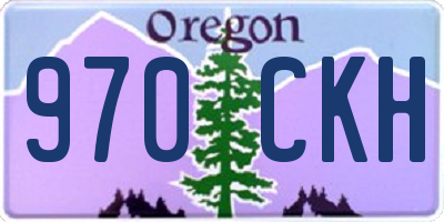 OR license plate 970CKH