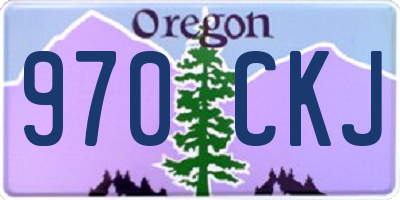 OR license plate 970CKJ