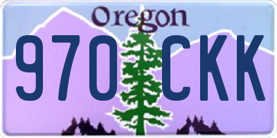 OR license plate 970CKK
