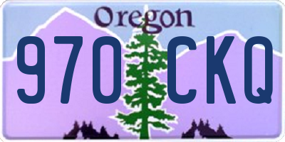 OR license plate 970CKQ