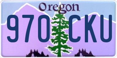 OR license plate 970CKU