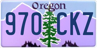 OR license plate 970CKZ